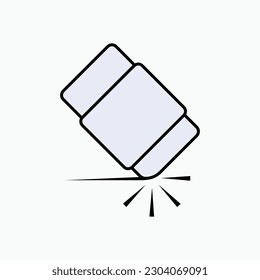 Erase Icon. Eraser, Delete Symbol - Vector. 