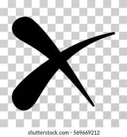 Erase icon. Vector illustration style is flat iconic symbol, black color, transparent background. Designed for web and software interfaces.