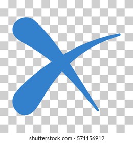 Erase icon. Vector illustration style is flat iconic symbol, cobalt color, transparent background. Designed for web and software interfaces.