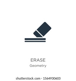 Erase icon vector. Trendy flat erase icon from geometry collection isolated on white background. Vector illustration can be used for web and mobile graphic design, logo, eps10