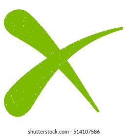 Erase rubber seal stamp watermark. Icon vector symbol with grunge design and corrosion texture. Scratched eco green ink emblem on a white background.