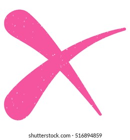 Erase rubber seal stamp watermark. Icon vector symbol with grunge design and dirty texture. Scratched pink ink sign on a white background.