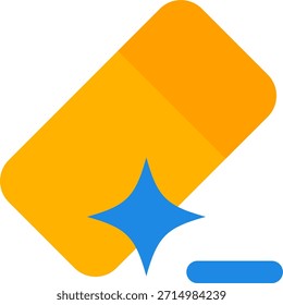 Erase vector icon in modern style, AI cleanup tool and digital correction assistant illustration. Flat Icon
