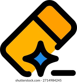 Erase vector icon in modern style, AI cleanup tool and digital correction assistant illustration. Filled Line Icon