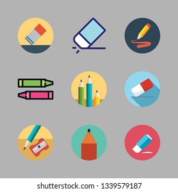 erase vector icon set