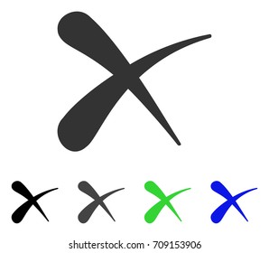 Erase vector pictograph. Style is a flat graphic symbol in black, grey, blue, green color versions. Designed for web and mobile apps.