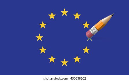 Erased star from the EU flag, vector