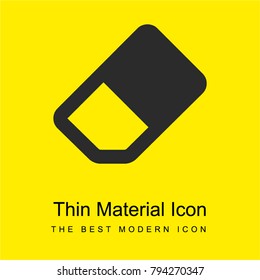 Eraser bright yellow material minimal icon or logo design