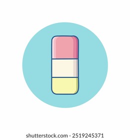 Eraser color icon vector illustration