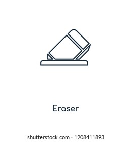 Eraser concept line icon. Linear Eraser concept outline symbol design. This simple element illustration can be used for web and mobile UI/UX.