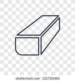 Eraser concept vector linear icon isolated on transparent background, Eraser concept transparency concept in outline style