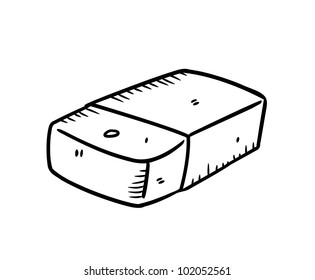 eraser in doodle style