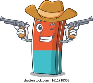 Eraser dressed as a Cowboy having guns