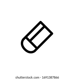 Eraser Education Outline Icon Vector Illustration
