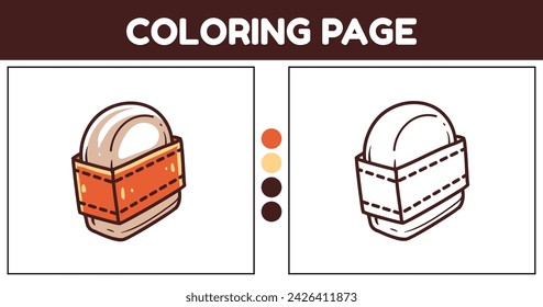 Eraser element coloring for kids vector illustration