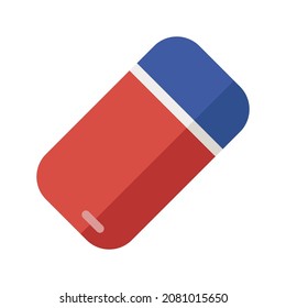eraser flat clipart vector illustration