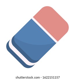 Eraser flat color vector icon