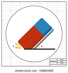 Eraser flat icon