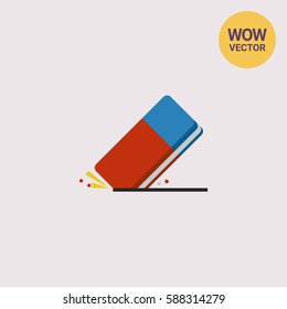 Eraser flat icon