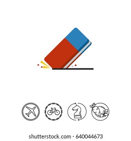 Eraser flat icon