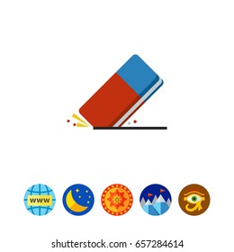 Eraser flat icon