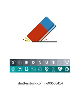 Eraser flat icon