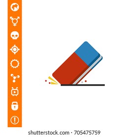 Eraser flat icon