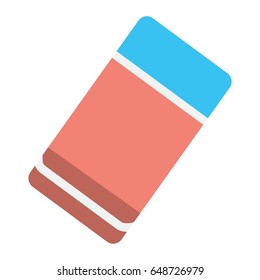 Eraser flat icon, education and school, rubber vector graphics, a colorful solid pattern on a white background, eps 10.