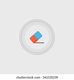 Eraser flat icon illustration isolated sign symbol