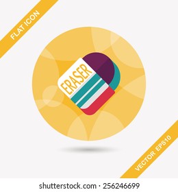 Eraser flat icon with long shadow,eps10Eraser flat icon with long shadow,eps10