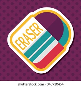 Eraser flat icon with long shadow,eps10Eraser flat icon with long shadow,eps10