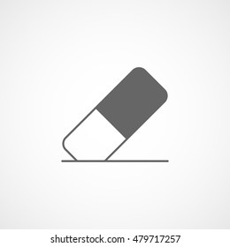 Eraser Flat Icon On White Background