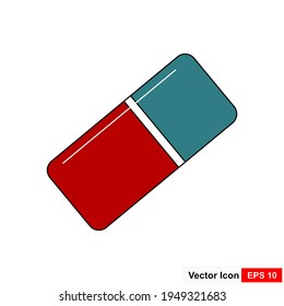 Eraser flat icon, school and education element, rubber vector graphics, a colorful solid pattern on a white background,