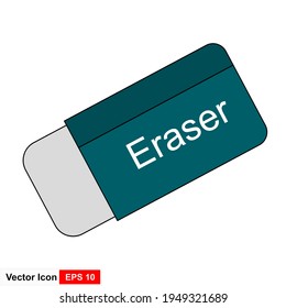 Eraser flat icon, school and education element, rubber vector graphics, a colorful solid pattern on a white background,