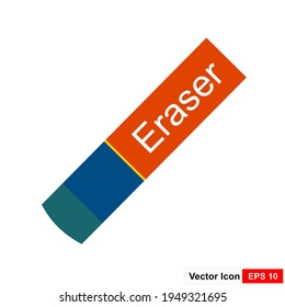 Eraser flat icon, school and education element, rubber vector graphics, a colorful solid pattern on a white background,