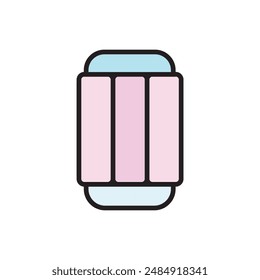 Eraser flat icon vector illustration, isolated on white background, for back to school theme