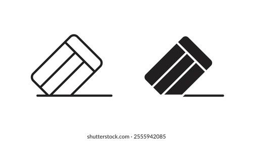 Eraser flat simple vector symbols illustration.