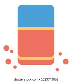 
Eraser flat vector icon that shows concept such as delete, new or undo
