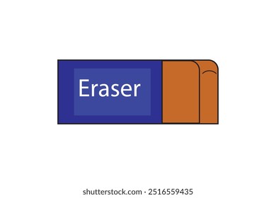 Eraser flat vector illustration graphics design for web and app design, marketing, advertising, branding projects, and print and digital media mockups.