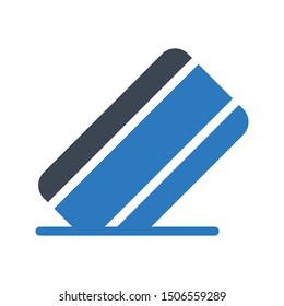 eraser glyph colour vector icon