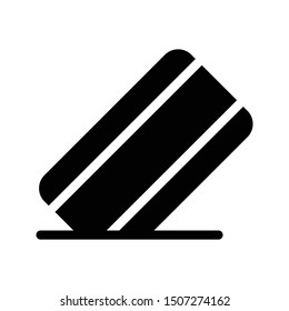 eraser glyph flat vector icon