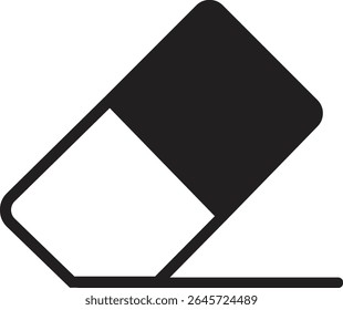 Ícone de glifo da borracha. Borracha preta sinal ícone limpo isolado no fundo transparente. Ilustração de vetor de borracha.