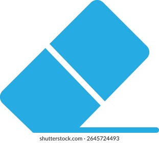 Ícone de glifo da borracha. Borracha azul sinal ícone limpo isolado no fundo transparente. Ilustração de vetor de borracha.