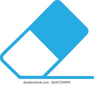 Ícone de glifo da borracha. Borracha azul sinal ícone limpo isolado no fundo transparente. Ilustração de vetor de borracha.