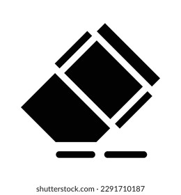 eraser glyph icon illustration vector graphic