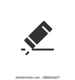 Eraser glyph icon for web template and app. Vector illustration. design on white background. EPS 10
