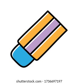 eraser hand drawn icon vector design