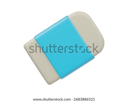 Eraser icon 3d render illustration