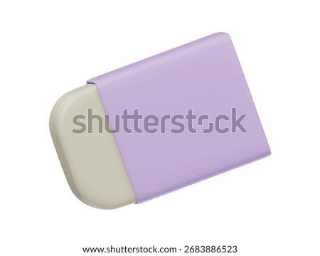 Eraser icon 3d render illustration