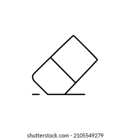 Eraser Icon  in black line style icon, style isolated on white background